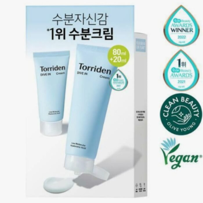 Torriden Dive-In Cream Low Molecular Hyaluronic Acid with Sh-EGF 80mL Special Set (Special Gift: 20mL) - Image 1