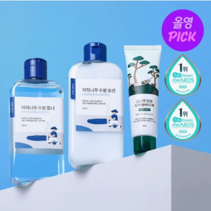 ROUND LAB For Men Birch Juice Toner/Lotion Limited Set (+Clay Pack 50ml) - Image 1