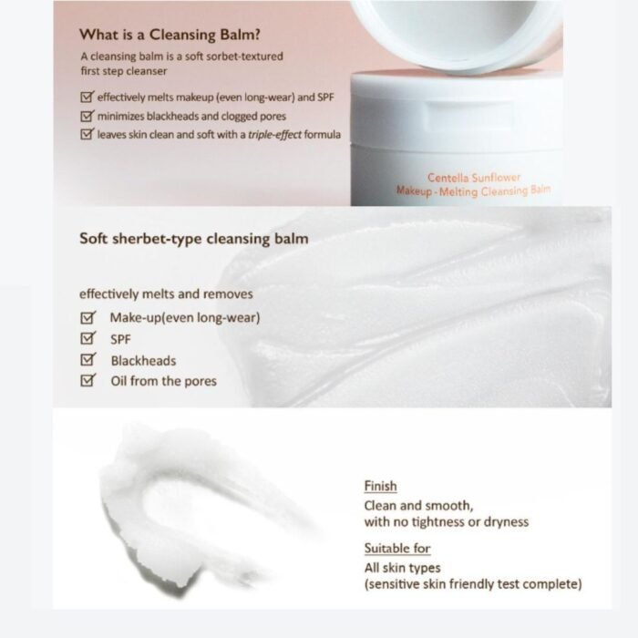 Haruharu wonder Centella Sunflower Makeup Melting Cleansing Balm 100g - Image 3