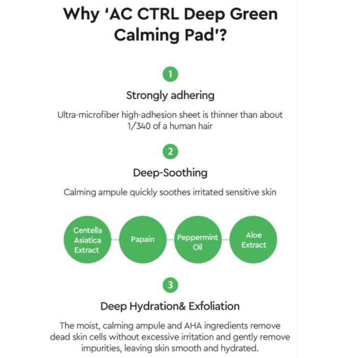 Dewytree AC CTRL EX Deep Green Calming Pad 60Pads Special Set (+20 Pads) - Image 7